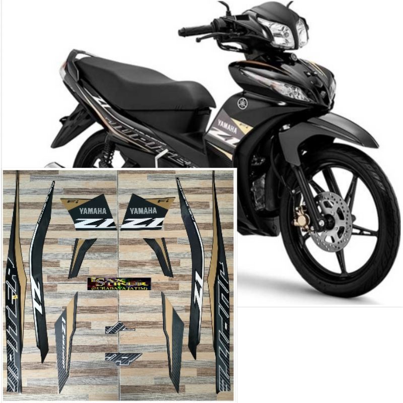 STRIPING ORIGINAL YAMAHA JUPITER Z1 FI HITAM GOLD TAHUN 2020 2021