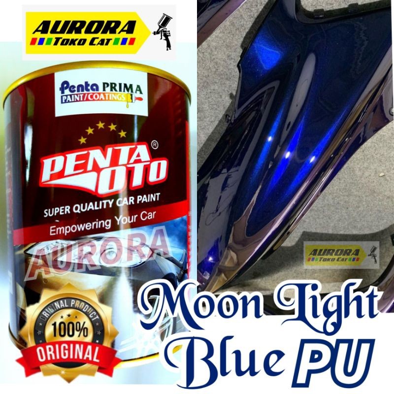 CAT MOONLIGHT BLUE PU BIRU CANDY METALIK GELAP DARK MOON LIGHT BLUE PENTA OTO CUSTOM CASTEM KASTEM
