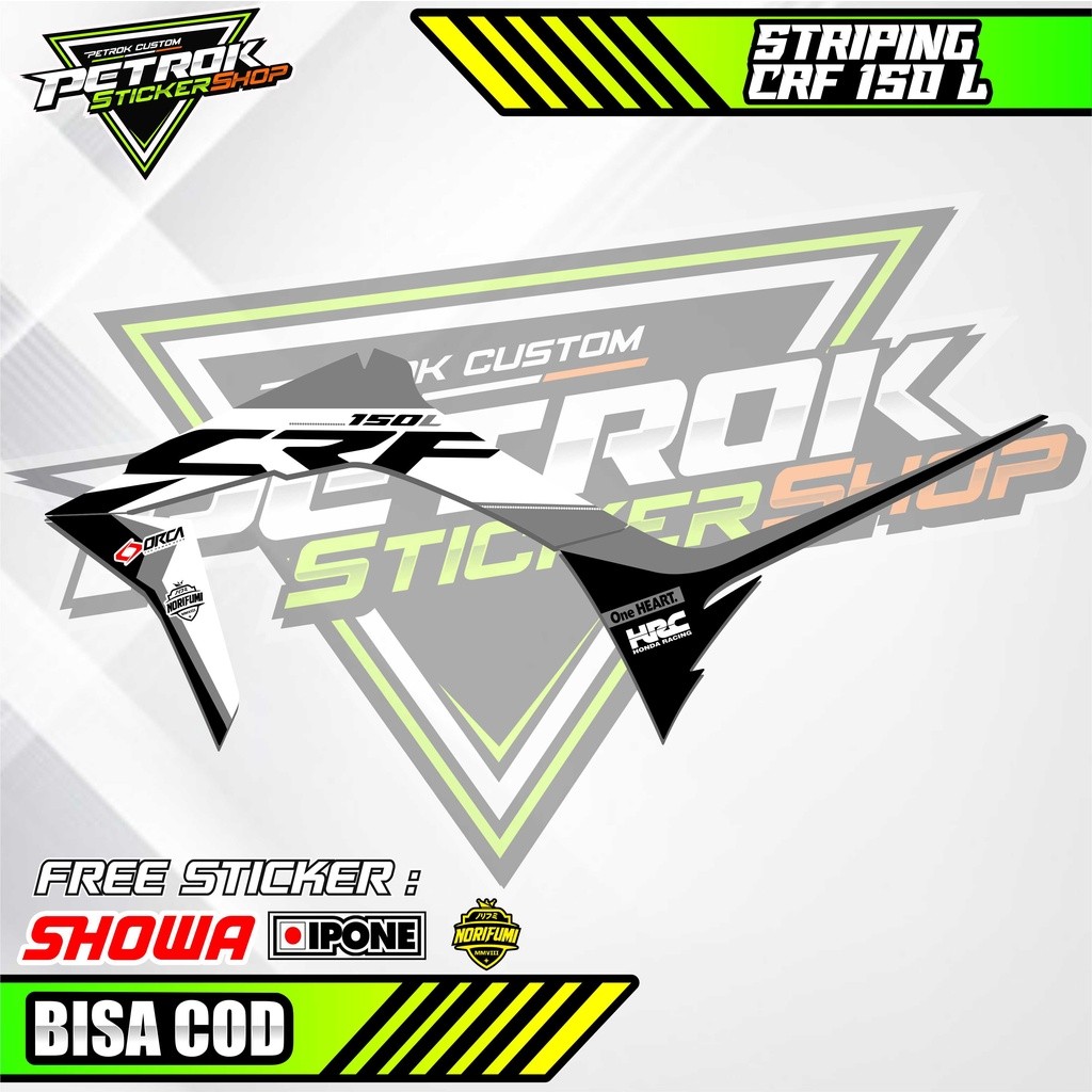 STRIPING VARIASI CRF 150 L / STIKER MOTOR CRF 150 L SUPERMOTO