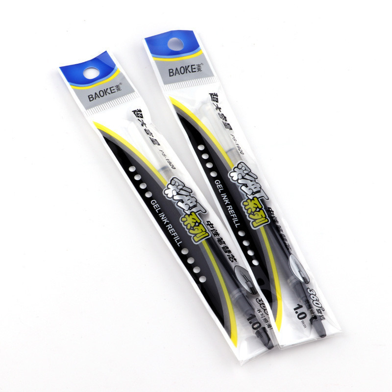 

BAOKE 12Pcs/box Gel Pen Refill / Isi Ulang Pulpen Gel 1.0mm Pena Tinta Gel Pelangi Tulisan Halus
