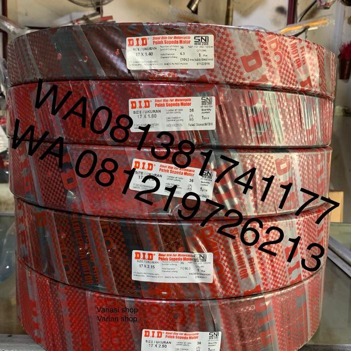VELG DID HITAM RING 17 UKURAN 185 DAN 215 SEPASANG