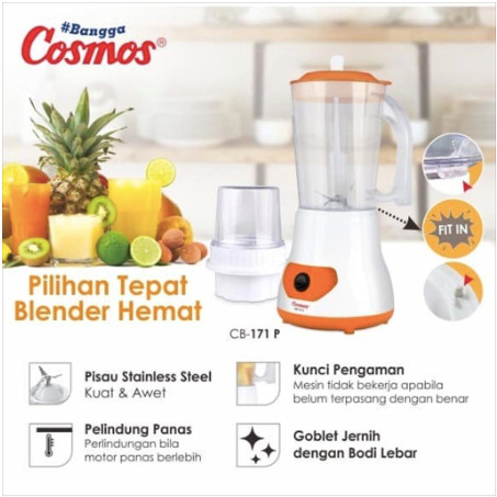 COSMOS BLENDER PLASTIK CB171P 1L / CB-171P/ CB-171-P/CB 171P / CB 171 P/COSMOS BLENDER PLASTIK 1L