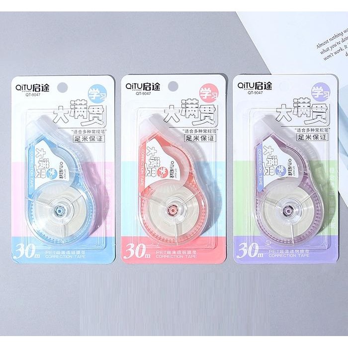 

ID TIP-EX ROLL CORRECTION TAPE PITA KOREKSI PANJANG 30 METER QITU QT-9047