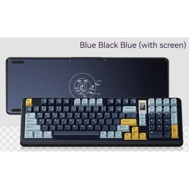 Ajazz AC100 LCD Mechanical Keyboard Alumunium Wireless