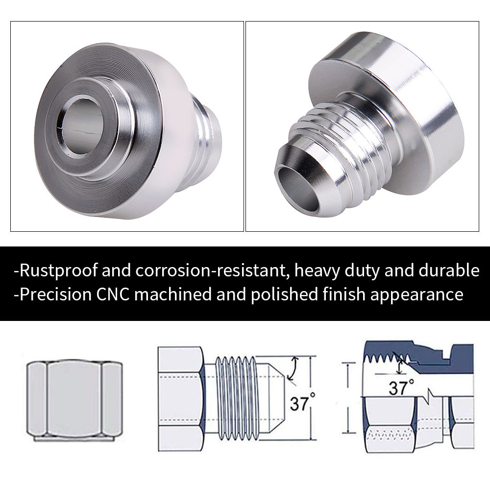 IMPORT ALUMINUM AN6 AN8 AN10 STRAIGHT MALE WELD FITTING ADAPTER WELD BUNG NITROUS HOSE FITTING OIL