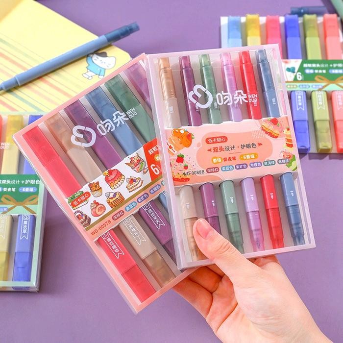 

ID STABILO SET / SPIDOL WARNA WARNI 6 PCS DENGAN 2 SISI KEPALA (2 IN1)