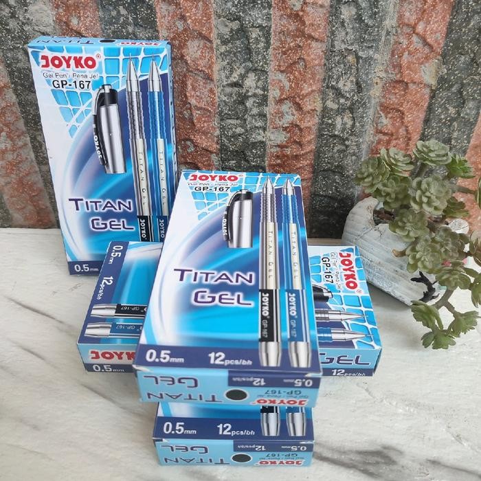 

ID PULPEN GEL JOYKO TITAN GEL GP-167 ISI 12 PCS 0.5 MM PENA GEL