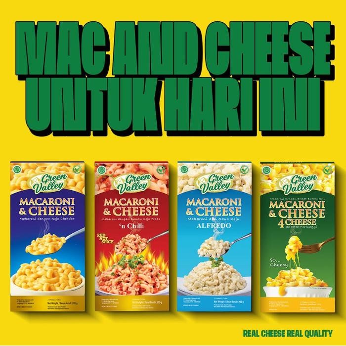 

GREEN VALLEY - MACARONI AND CHEESE / PASTA KEJU 200GR MAKARONI INSTAN