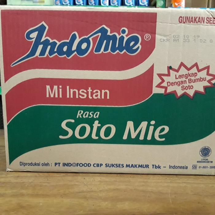 

INDOMIE MIE INSTAN RASA SOTO MIE 1 DUS ISI 40 BUNGKUS @70 GRAM 86.000