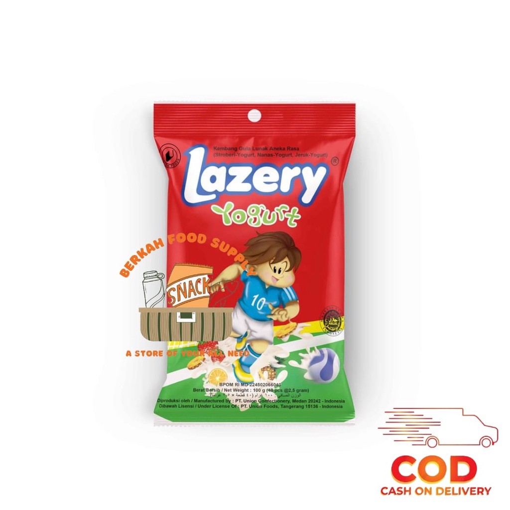 

( BERKAH ) Permen LAZERY YOGURT 1 pack 40 pcs bukan Permen Sugus
