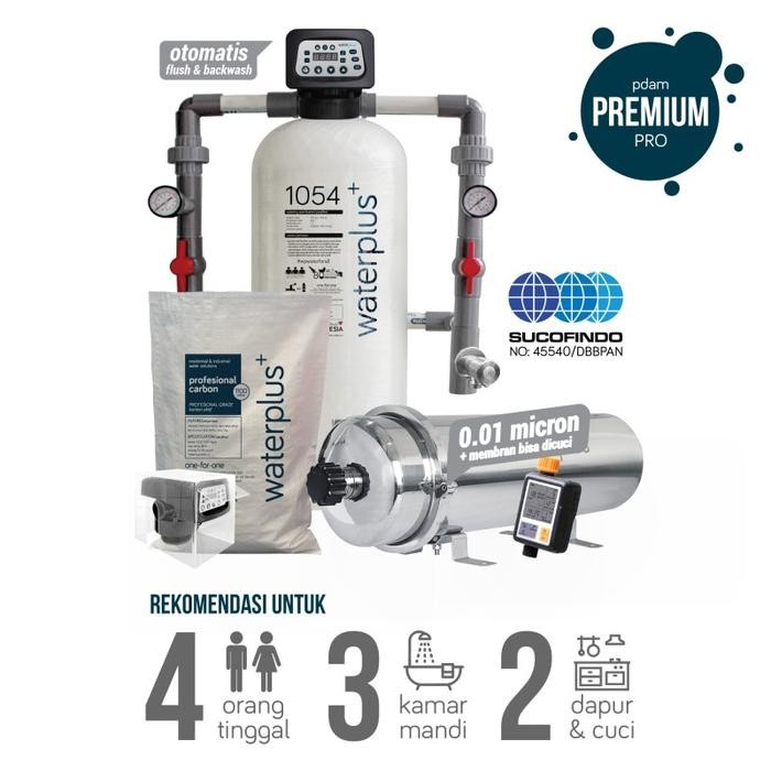waterplus+ filter pdam premium pro auto (1054, UFS3500) + install Kode 595