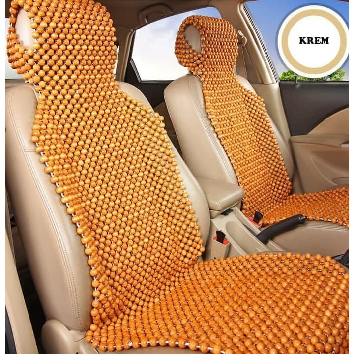 Alas Kayu Sandaran Cover Jok Mobil Anti Rematik