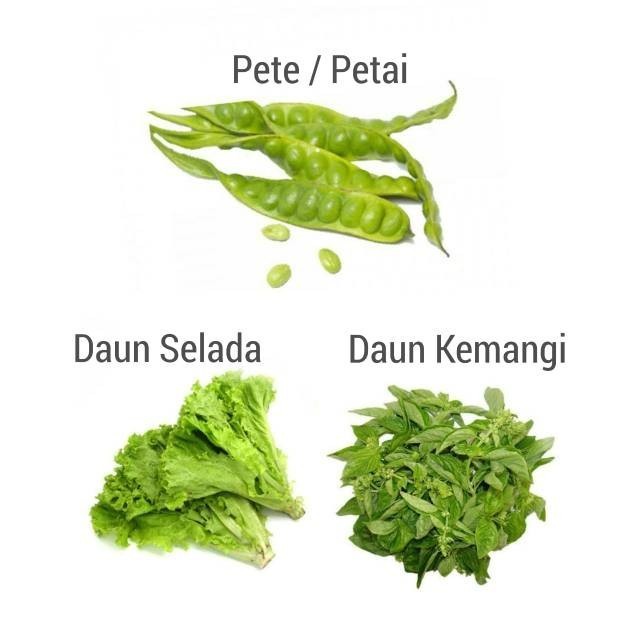 

Sayur segar / Petai / Pete / Daun Selada Keriting Lalap / Daun Kemangi *