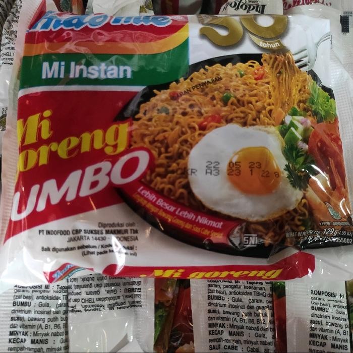 

Best Seller Indomie Goreng Jumbo 129Gram Per Dus (24 Pcs) Instan Makanan Food Noodles Noodle Mie