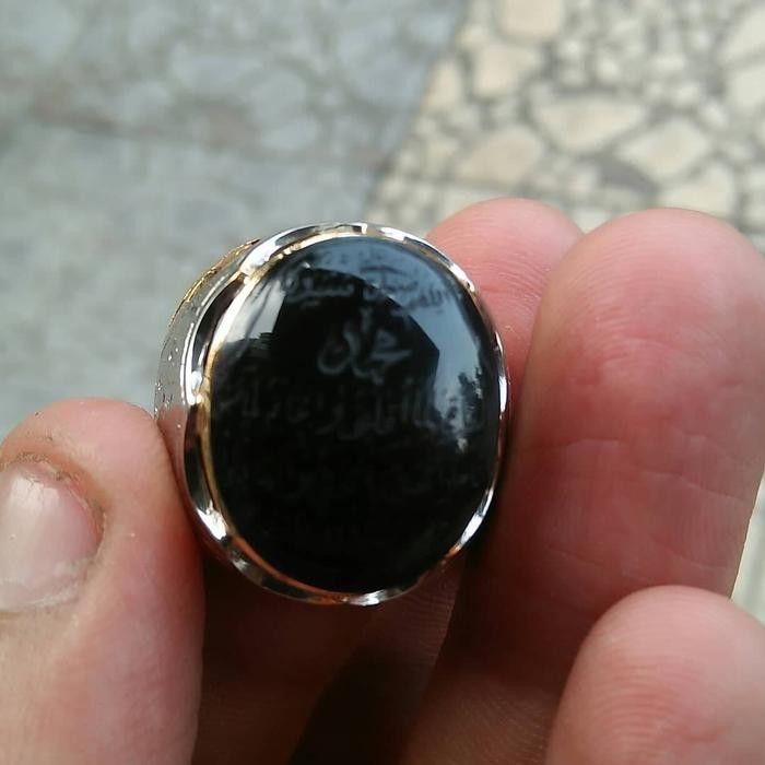 Cincin Akik Yaman Habasyi ukiran Shalawat al-Fatih *