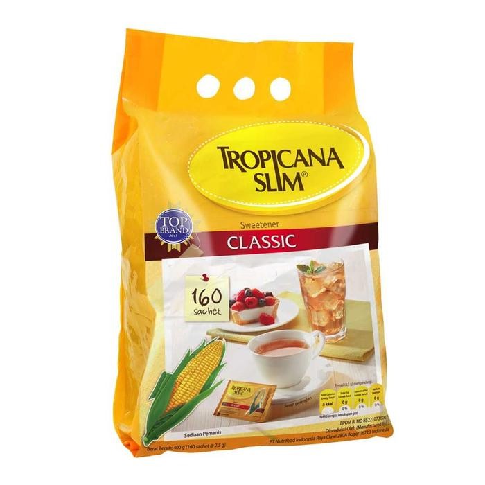 

TodayFre3sH- Gula pemanis halus bubuk Tropicana Slim Tropicanaslim Classic (160 sachet)