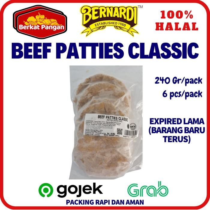 

BeliSkrg,KirimHariini- Bernardi Beef Patties Classic isi 6pcs