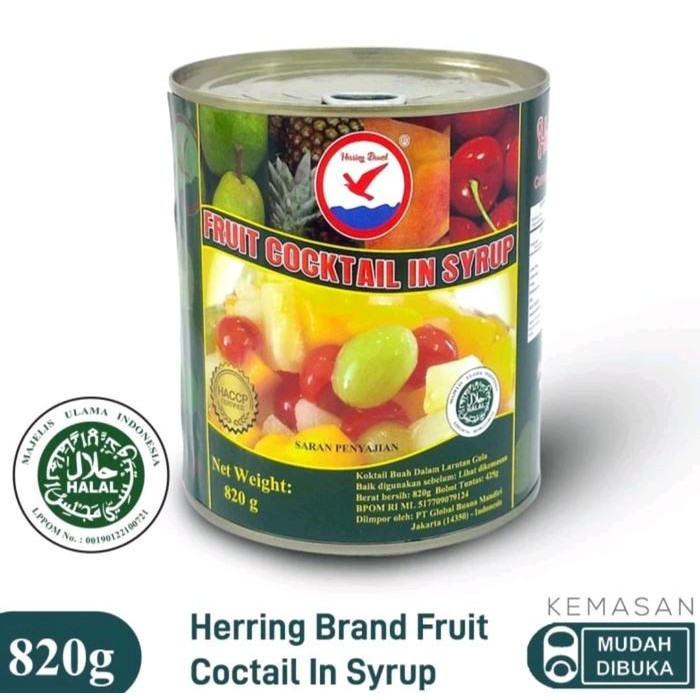 

PastikanDikirimLgsg- Herring Brand Fruit Cocktail In Syrup Buah Campur Kaleng 820g