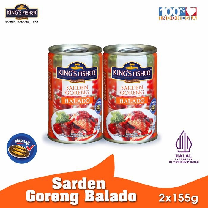 

PastikanDikirimLgsg- Paket 2 pcs King's Fisher Sarden goreng mini rasa saus balado Makanan