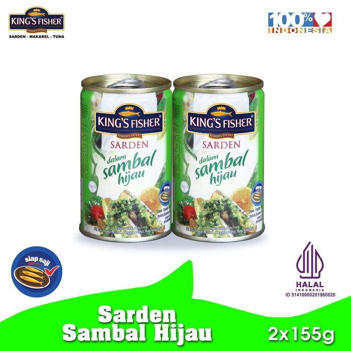 

PastikanDikirimLgsg- Paket couple 2 pc King's Fisher Sarden sambal hijau Makanan Kaleng 155