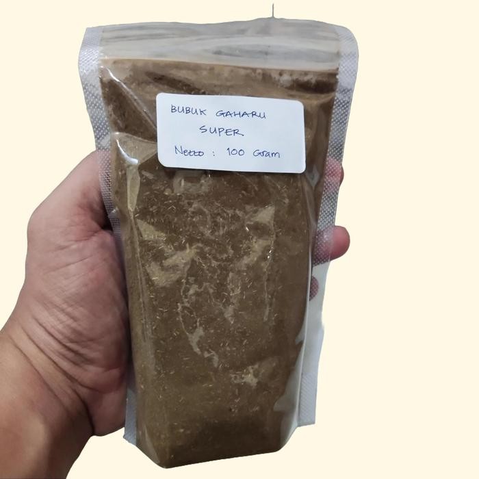 Bubuk Kayu Gaharu Aquilaria Dupa Gahru Asli Original Wangi 100 Gram Super Grade A