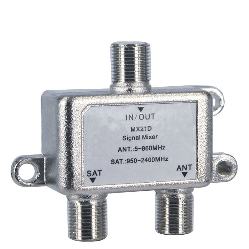 New 2 Way Cable Satellite Splitter TV Signal Satellite Sat Coaxial Diplexer Combiner Splitter Combin