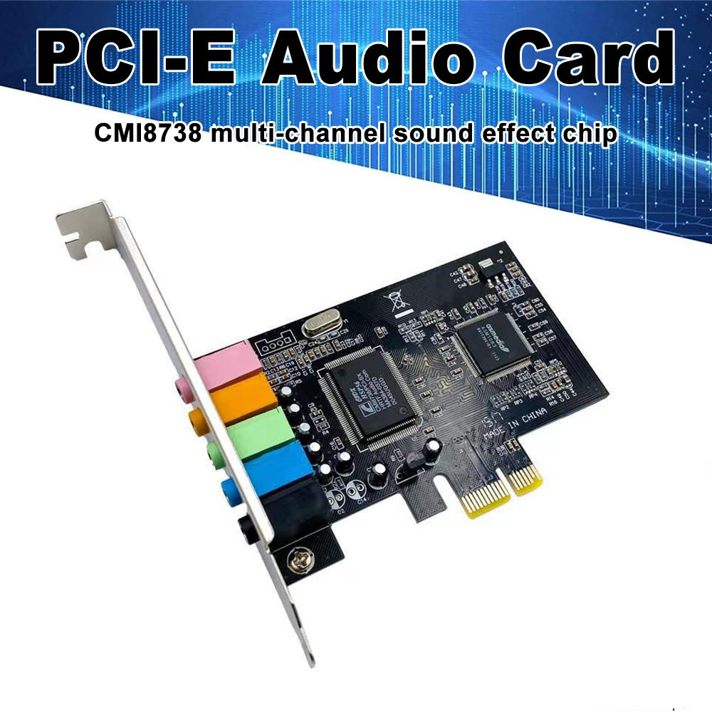 Pcie Sound Card 5.1 PCI Express Sound Effect Surround Card 3D Stereo Audio High Sound Performance PC