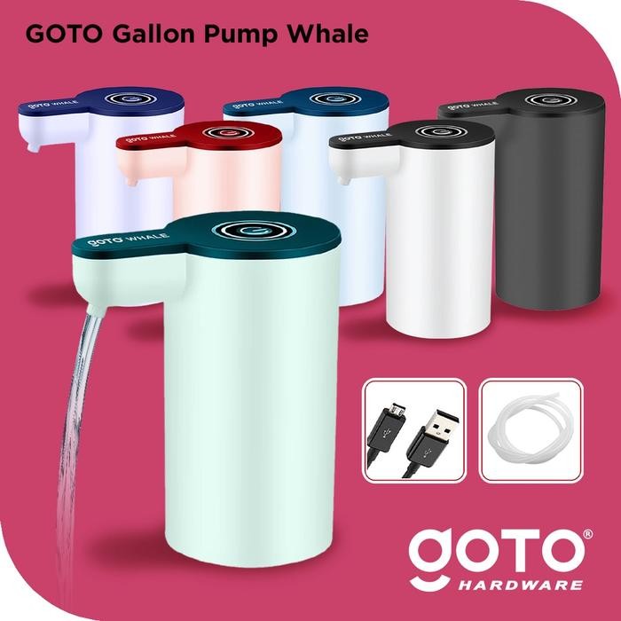 goto whale pompa galon dispenser air minum charge usb