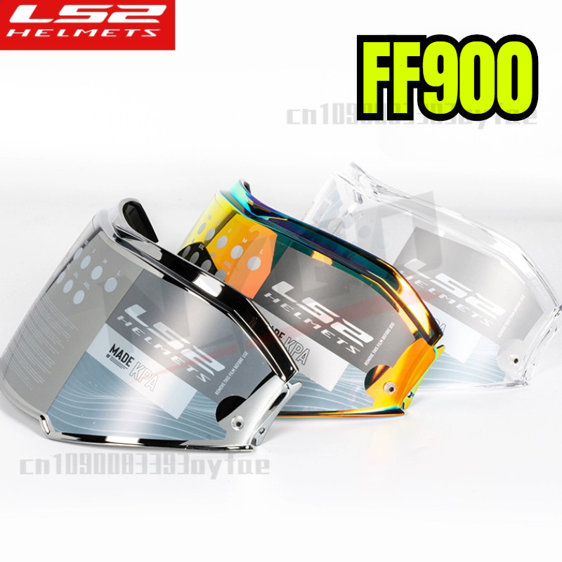 Ls2 Valiant Ii Helmet Visor Glod Shield Only For Ls2 Ff900 Model With Anti-Fog Patch Holes Original