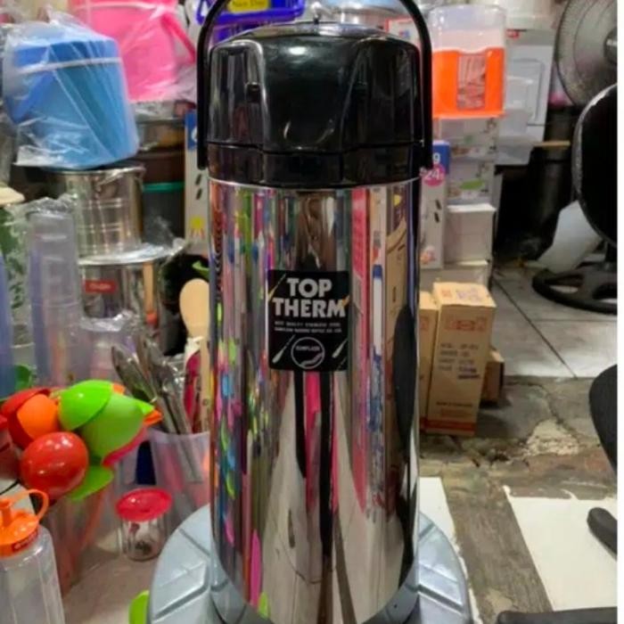 termos pencet / pompa air panas 2.5 liter body stenless [kuat dan tahan lama]