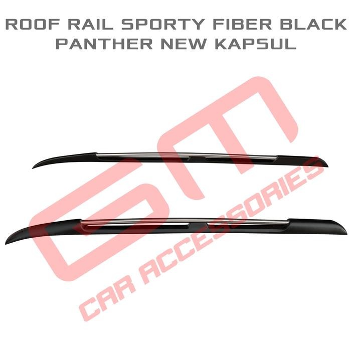 JUAL ROOF RAIL SPORTY FIBER BLACK PANTHER NEW SLIM