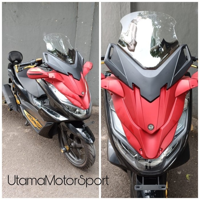 Tameng Windshield pcx-160 new Model FORZA Spion Windshield MHR RACING