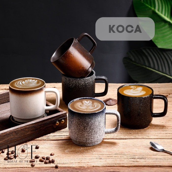 KOCA Gelas Kopi Keramik Gelas Teh Estetik Cangkir Ocha Keramik