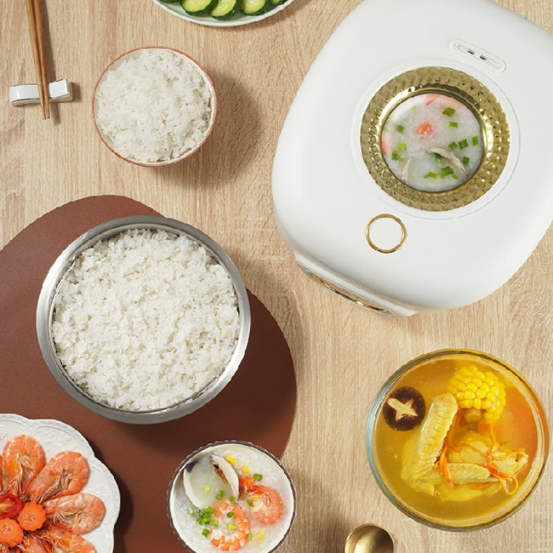 110V Smart Rice Cooker 304 Stainless Steel Liner Cooking Multifunctional Firewood Rice Cooker Househ