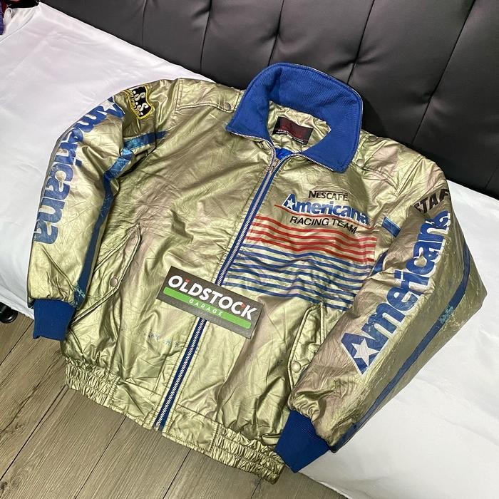 Jacket Racing Vintage Yamaha Nescafe Americana Racing Team Original Ultra Rare