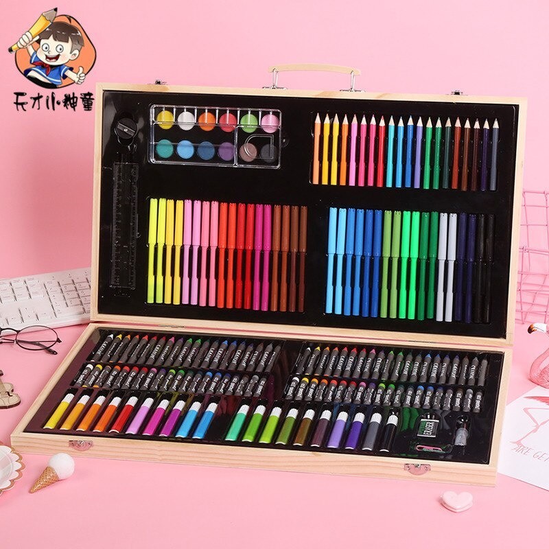 

Crayon Set 180pc Kayu / Painting Wooden Art Dr Sets