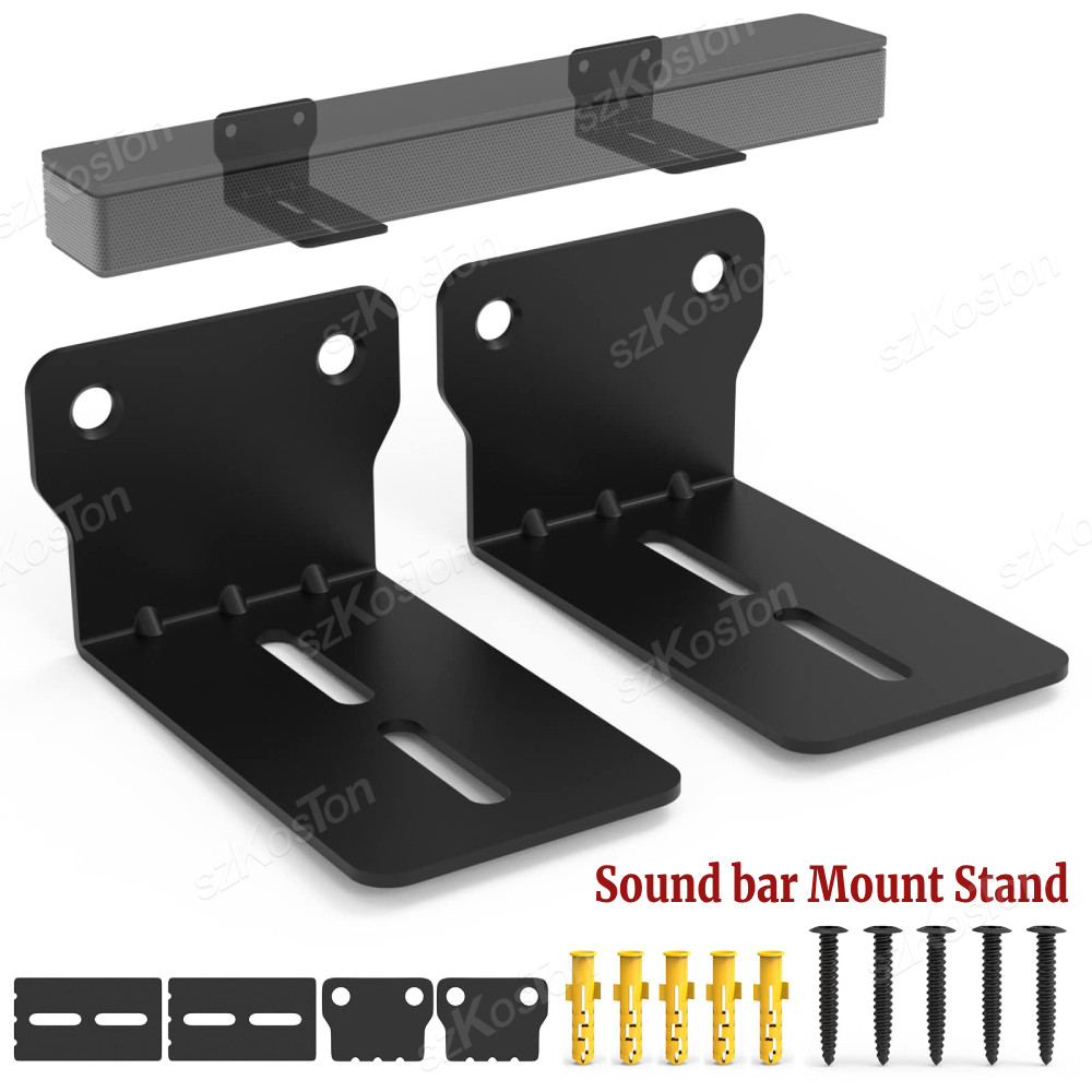 2 PCS Soundbar Mount Wall Brackets Under TV Universal Sound bar Mounts Holder Speaker Stand for  Bos