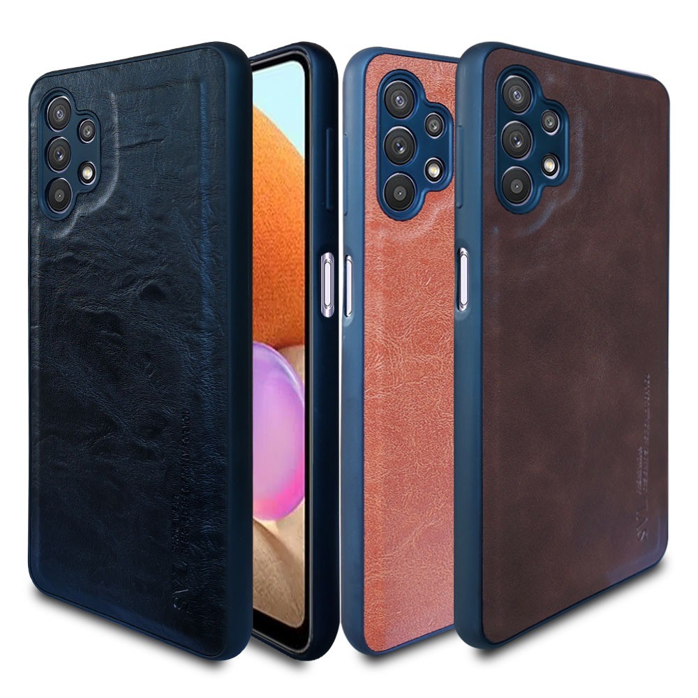 [ CUCI GUDANG ] Casing Hp Samsung A32 5G Case SVL Leather Casing Slim Softcase Kulit