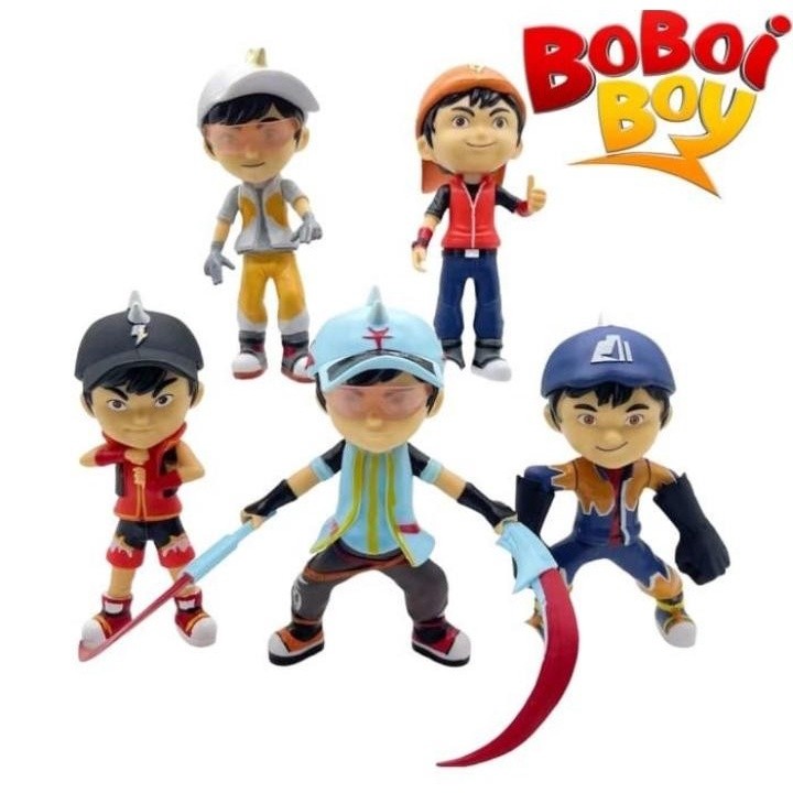 BoBoiBoy Galaxy set pcs Topper kue / Mainan anak / Topper Kue BoBoiBoy Petir
