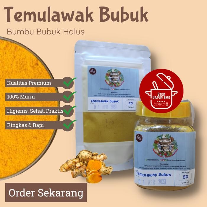

*#*#*#] 20gr 50gr TEMULAWAK BUBUK / GROUND JAVA TURMERIC / REMPAH PREMIUM QUAL