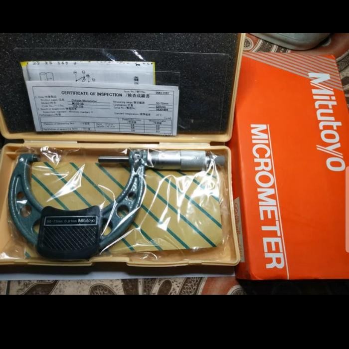 Mikrometer 50-75 Mm Mitutoyo Baru Grab/Gosend