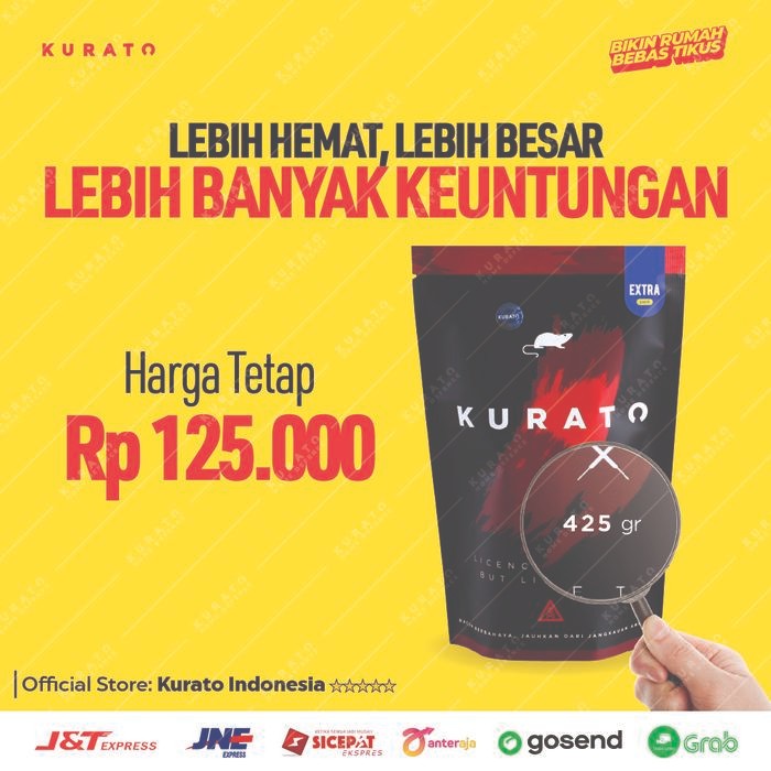 Dua Pack Kurato Basmi Tikus Got Tikus Besar Racun Kurato Paling Ampuh