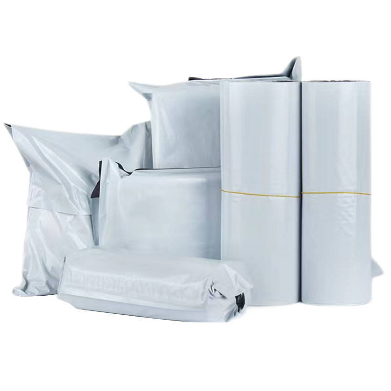 

50Pcs Shipping Envelope Bags Plastic Express Envelope Storage Bags Grey White Color Mailing Bags