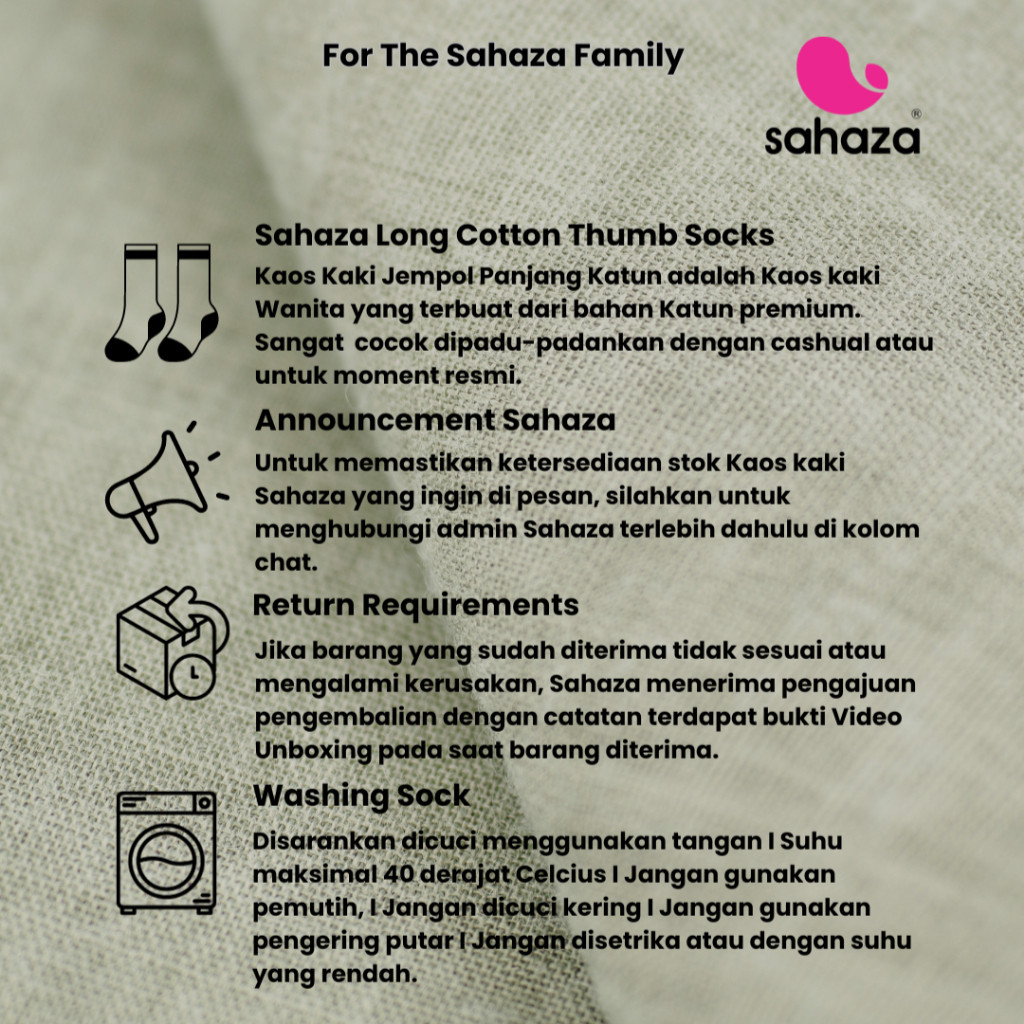 Kaos Kaki Sahaza Model Jempol Katun Polos Beige Wanita Dewasa Muslimah