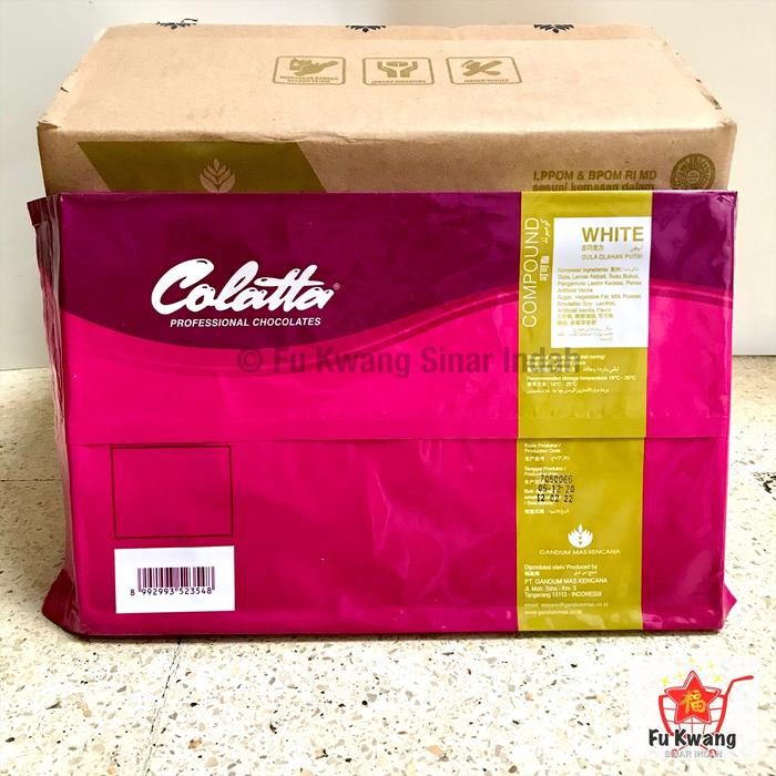 

Ready Colatta White Chocolate Compound Cokelat Coklat Putih Blok Batang 1 Kg