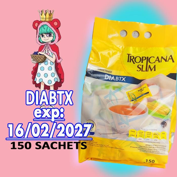 

tropicana slim diabtx 2 gr x 150 sachet - tropicanaslim diabetes gula