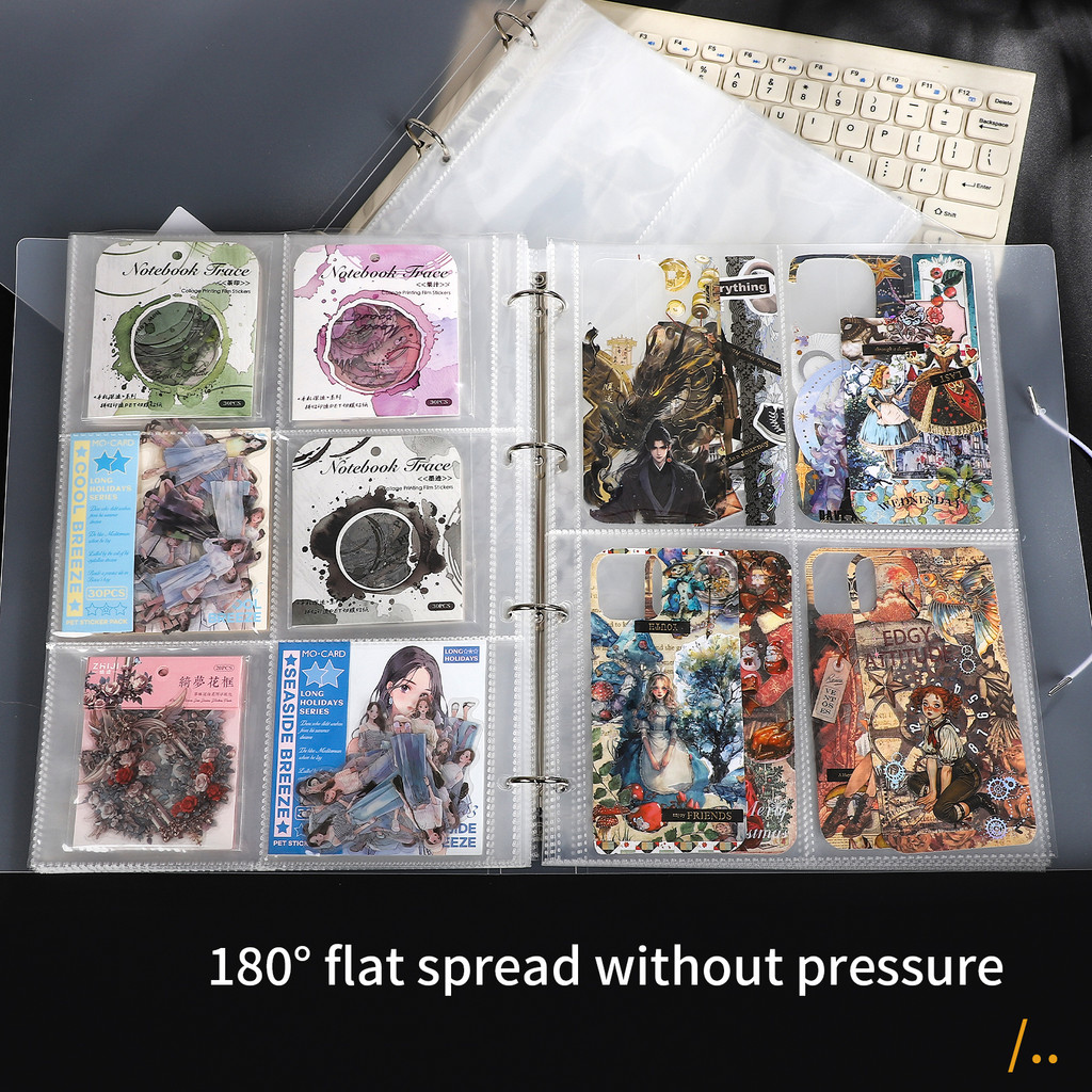 

A4 Anime Postcard Loose Leaf Storage Card Book Transparent Storage Book Creative Diy Journal Student