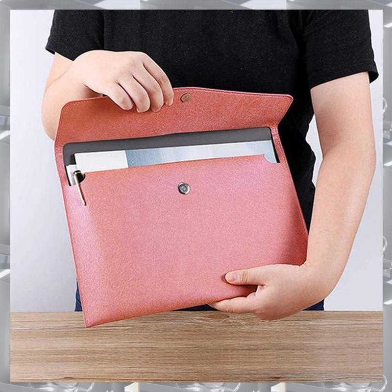 

Pu Leather A4 File Folder Document Holder Waterproof Portfolio Envelope Folder Case With Snap