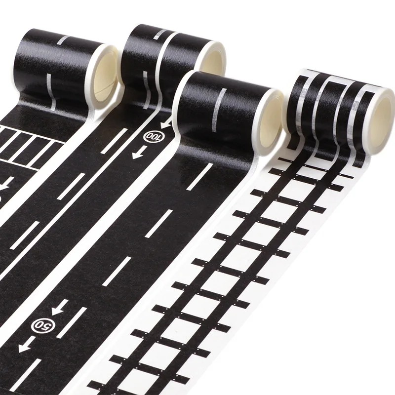 

1 Pcs 5M Railway Train Curve Design Paper Washi Tape Diy Road Traffic Adhesive Tape Scrapbooking