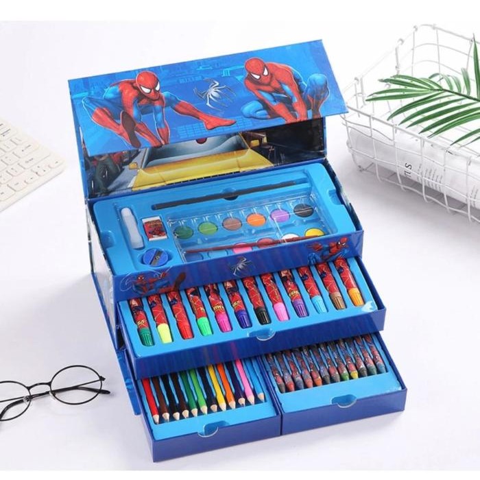 

Istana Sekolah_Crayon Model Kotak Persegi Isi Set 54 Pcs 4 In1 Pensil Cat Warna/ Alat Seni/ Pensil